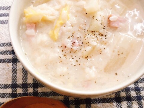 大根と白菜の豆乳チーズリゾット